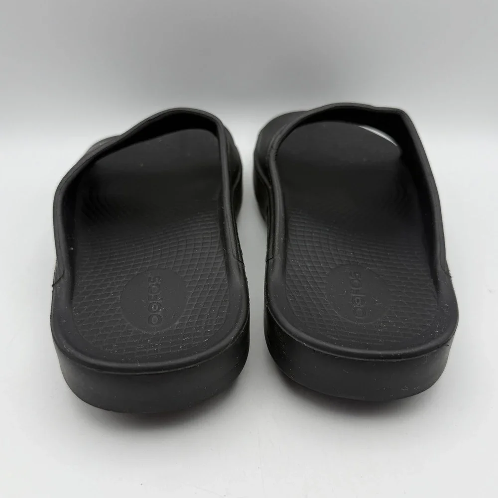 OOFOS OOahh Slide Sandals‎ Unisex Men 9 Women 11 Black Recovery Comfort Shoe